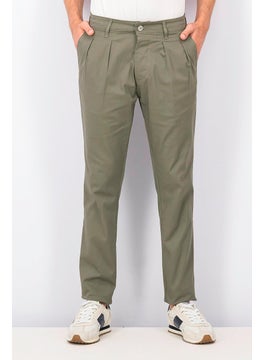 Buy Men Loose Fit Chino Pants, Olive in Saudi Arabia