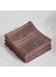 Buy Essential Carded 4-Piece Face Towel Set 30 x 30 cm in UAE