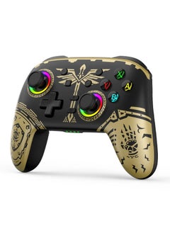 اشتري New Switch PRO Wireless Game Controller Bluetooth Six Axis Tactile Dual Vibration Macro Programming With RGB Light Effect في السعودية