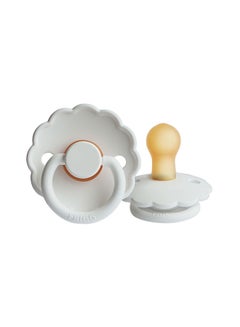 Buy FRIGG Daisy Latex Baby Pacifier - 0 - 6 Months - 1-Pack - Bright White - Size 1 in Saudi Arabia