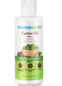 Buy Mamaearth 100% Pure Castor Oil,  Cold Pressed,  To Support Hair Growth,  Good Skin And Strong Nails,  150 Ml in UAE