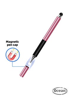 Buy Stylus Pens For Touch Screens, 2 in 1 Universal Disc Stylus Pens For iPhone, iPad and All Capacitive Cell Phones, Tablets, Laptops Bundle Pink in Saudi Arabia