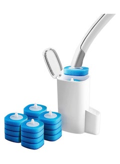 اشتري Disposable Toilet Cleaning Brush Disposable Brush Head with 16 Refilled Dissolving Sticks Replace Sponge Brush Head Soft Toilet Cleaning Brush for Bathroom Toilet Cleaning في السعودية