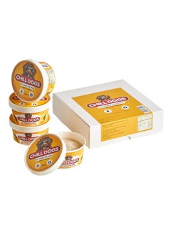 Buy Chill Dogs. Ice Cream for Dogs Mighty Mango Box 4 Cups x 130ml in UAE