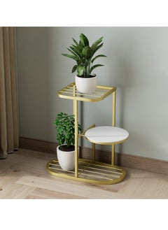 Buy 3-Tier Modern Floor Standing Iron Samll Flower Racks Flowers Stand Balcony Rack Plants Dispaly Shelf for Indoor Outdoor Garden Balcony Living Room Corner Terrace Yard in Saudi Arabia