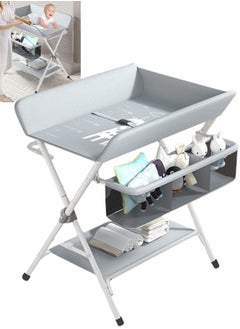 Buy Baby Changing Table Portable Daiper Changing Station with Nursery Organizer Storage Rack for Newborn Baby and Infant in Saudi Arabia