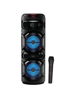 اشتري FLEXY Multimedia Speaker: 40000W P.M.P.O, Dolby Digital, True Wireless, Remote Control, Wireless Mic, Trolley Wheels, BT 5.0, USB/TF/FM Compatible, LED Display, Karaoke Ready. في الامارات