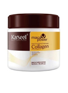 Buy Karseell Collagen Maca Hair Treatment Deep Repair Conditioning Hair Mask Argan Oil Coconut Oil Essence for Dry Damaged Hair 16.90 Fl oz 500ml in UAE