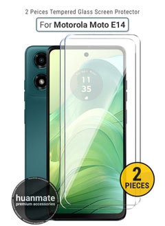 Buy 2 Pieces Motorola Moto E14 Tempered Glass Screen Protector – High Transparency, Delicate Touch, Anti-Explosion, Smooth Arc Edges, Easy Installation, Screen Protector for Motorola Moto E14 in Saudi Arabia