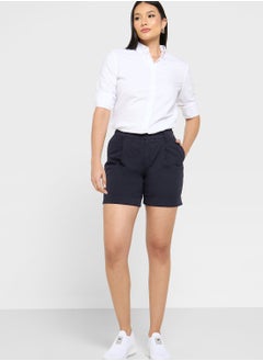 Buy Roll Hem Tailored Shorts in Saudi Arabia