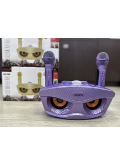 Buy SD306 family KTV audio karaoke mobile phone TV song training machine integrated dual microphone owl speakerSd306s purple Sd306s purple in UAE