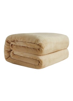 Buy Flannel Throw Blankets Soft Cozy Blankets for Bed Sofa Couch for All Seasons Personalized Blankets Beige in UAE