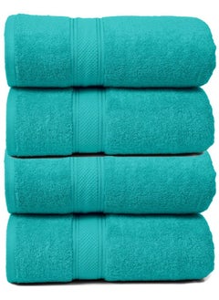 اشتري Bliss Casa Cove 100% Cotton Bath Towels (4 Pack, 70 x 140 CM) 500 GSM Cotton Bath Towel Set for Home, Hotels, Pool & Beach في الامارات