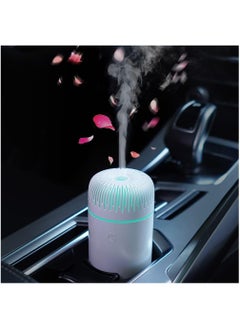 Buy Car Diffuser Humidifier Aromatherapy Essential Oil Diffuser USB Cool Mist Mini Portable Diffuser for Car Home Office Bedroom (White) in Saudi Arabia