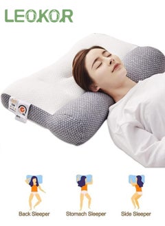 Buy Super Ergonomic Pillow Protect Your Neck and Spine, Suitable for All Sleeping Positions Cervical Contour Pillow Neck, Orthopedic Pillow for Neck and Shoulder Pain in Saudi Arabia