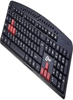 Buy Generic Zero ZR-2608 Wired Keyboard With Durable Keys - Black Red in Egypt