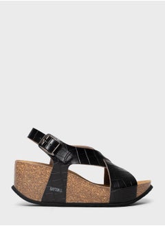 Buy Jerez Strappy Mid Heel Wedges in UAE