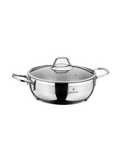 Buy Sofram steel low pot size 24cm with glass lid in Saudi Arabia