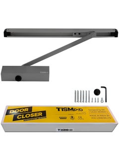 Buy Automatic Door Closer Hold Open, Aluminum Extruded Body, Weight capacity Upto 120 kg, VOX PADC HOLD OPEN (Carbon Black) in Saudi Arabia