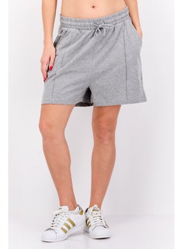 اشتري Women Heather Basic Shorts, Grey في الامارات