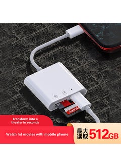 Buy High-Speed SD to Type-C Card Reader for Smartphones Lightn interface [read TF/SD + charging]] in Saudi Arabia