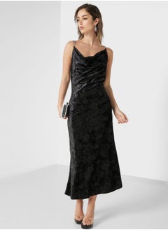 اشتري Strappy  Floral Embossed Dress في الامارات