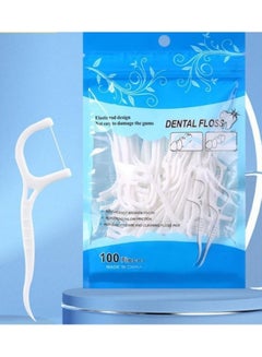 Buy 100-Piece Dental Floss Bar High Tension Bag Dental Floss Dental Gap Cleaner Set in UAE