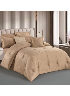 Buy Jacquard comforter set from Horse with a durable and soft fabric 8 pieces king size in Saudi Arabia