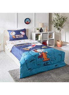 Buy Snoopy Peanut Space Explorer 2-Piece Single Comforter Set 220 x 135 cm in UAE