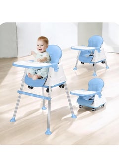 Buy High Chair For Kids With Adjustable Height, Footrest, Tray And Safety Belt in Saudi Arabia