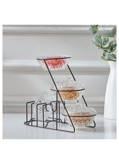 اشتري Vintage 7-Piece Glass Snack Set 31.6x26.5x14.5 cm في السعودية