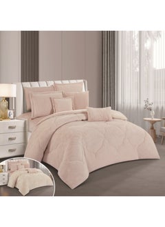 Buy Winter Duvet Set With Fur And Velvet Double-Sided Made Of Durable And Soft Fabric Heavy Filling 4 Pieces Single Size in Saudi Arabia