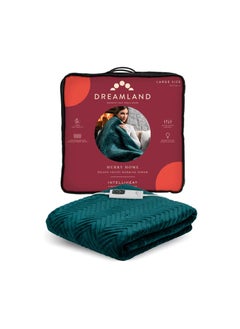 Buy Dreamland Herringbone Throw - Emerald Green in UAE