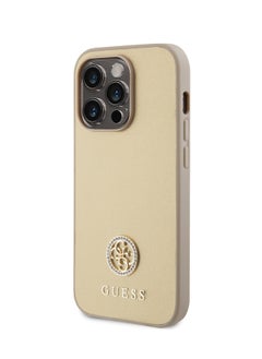 اشتري Guess PU Case with Metal 4G Strass Logo for iPhone 15 Promax - Gold في الامارات