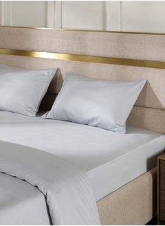 Buy Serena King Fitted Sheet Set, Silver – 300 TC, 180x200 cm in UAE