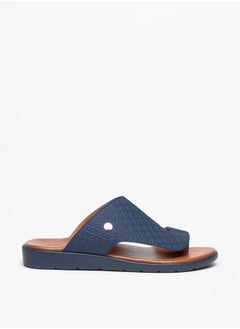 Buy Men's Textured Slip-On Arabic Sandals in Saudi Arabia