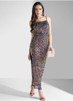 Buy Sequin Knitted Dress in UAE