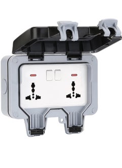 Buy 13A Waterproof Outdoor Plug Double Socket Multi  IP66 in UAE