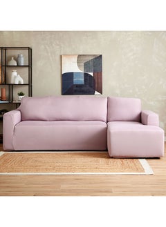 اشتري Squab Solid 3-Seater Right Corner Sofa Cover 230 x 150 cm في الامارات