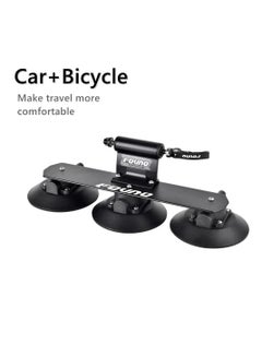 اشتري Suction Cup Bike Rack for Car Roof Top for One Bike - Quick Release Aluminium Bike Carrier في الامارات