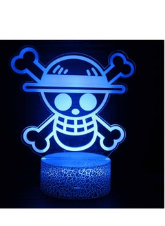 اشتري Japan Anime Monkey D. Luffy 3D LED Illusion Night Light 7 Colors Desk Lamp Home Bedroom Decor Child Birthday Christmas Kids Toys(Monkey D Luffy) Ship Flag of Going Merry في الامارات