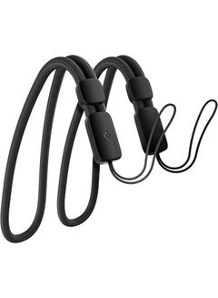 Buy Universal Adjustable Hand Wrist Strap Phone Lanyard Compatible with Apple Airpods Pro (2nd Generation) - Dark Black (2 Pack) in UAE