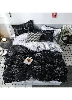 Buy Single Size Premium Quality Cotton Material Comforter Set 6 Pieces Soft and Breathable Comforter 160x200 cm with Deep Pocket Easy Care Fitted Sheet 120x200+25cm & 4 Pillowcases 45x70 cm in UAE