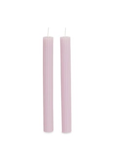 اشتري Basic 2 - Pieces Lavender Dinner Candle Set Purple - 2X21 Cm في الامارات