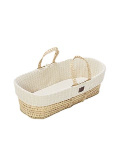 Buy Natural Knitted Baby Moses Basket And Mattress From 0 - 4 Months in UAE