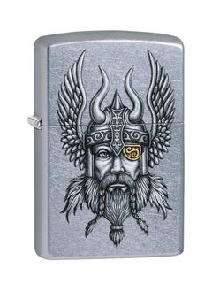 اشتري Zippo الشمال الفايكنج المحارب تصميم يندبروف أخف وزنا ، شارع الكروم الانتهاء في الامارات