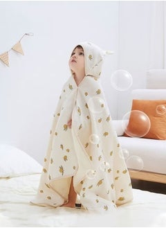 Buy Baby Kids Hooded Bath Towel Fast Water Absorption Soft and Skin-friendly Baby Quilt 70*130cm±2cm in UAE