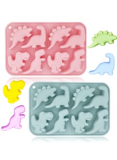 اشتري Silicone Cake Molds Cute Dinosaur Kid's Cartoon Dino Chocolate Gummy Mold Tray Candy Fondant Mould Cake Baking Decorating Tools DIY Handmade Soap for Cupcake Decor في السعودية