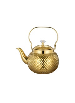 Buy Teapot with Removable Infuser, 1.6L Stainless steel Coffee & Tea Pots - Perfect filter for Loose Leaf Tea or Tea (Gold in UAE