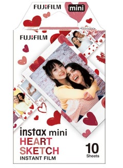 اشتري Fujifilm Instax Mini Heart Sketch Instant Film Pack (10 exposures) في مصر